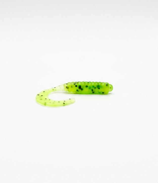 Chartreuse Black Flake Swamp Baits Grubs