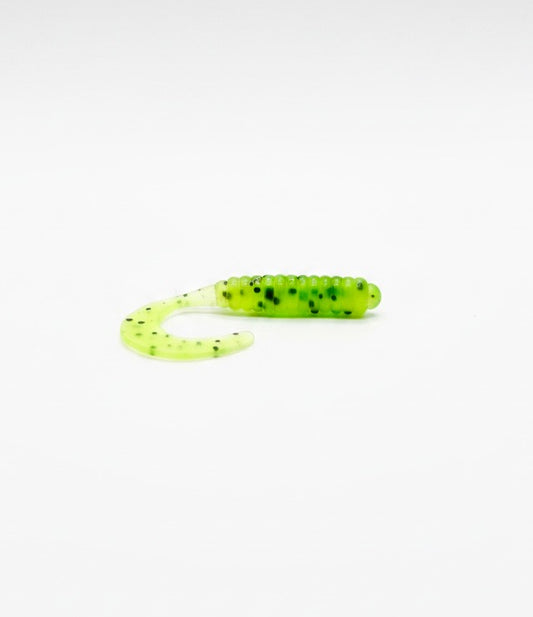 Chartreuse Black Flake Swamp Baits Grubs
