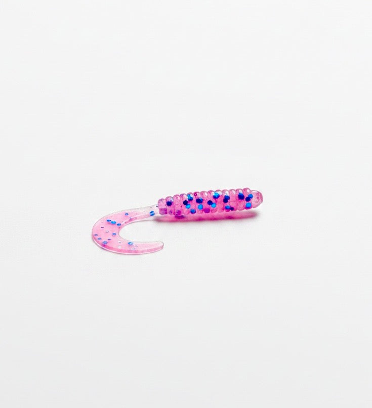 Pink Blue Flake Swamp Baits Grubs